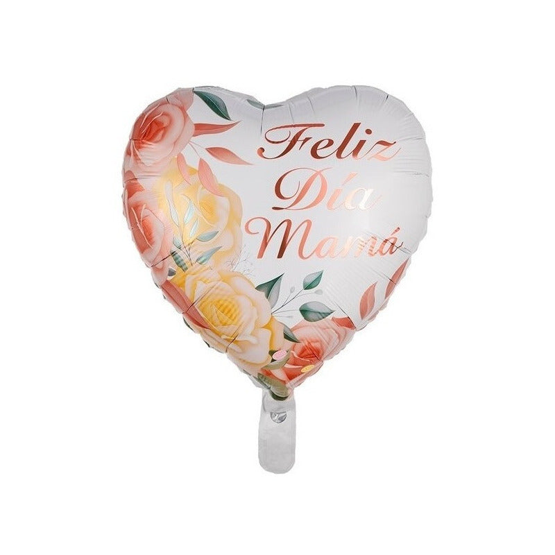 Pack X12 Globos Metalizados Feliz Dia Mama Dia De La Madre