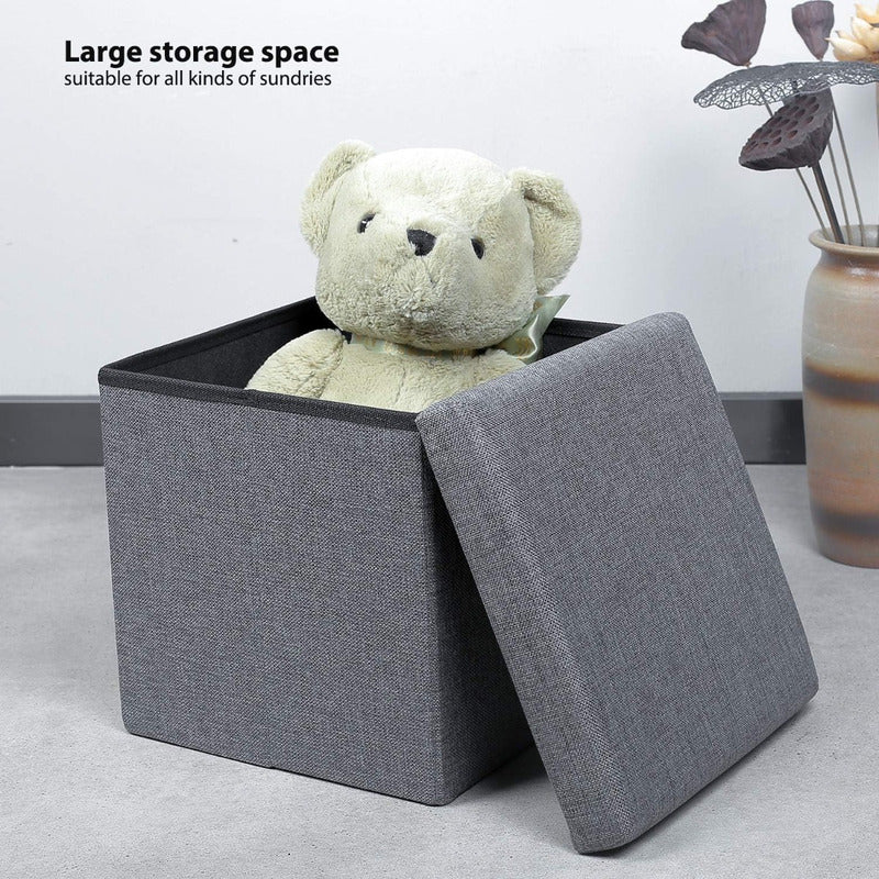 Banqueta Baul Puff Organizador Sofa Puff Asiento Plegable 31