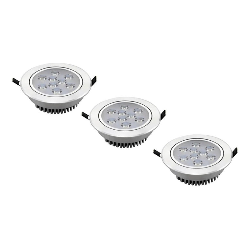 Pack X3 Focos Led Embutidos Foco Led Embutido Foco Led 9w