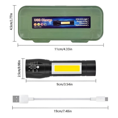 Mini Linterna Led Linterna Tactica Linterna Recargable Usb