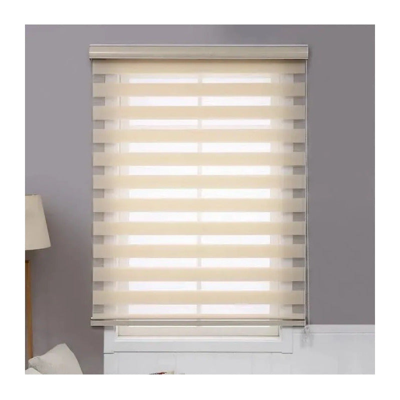 Cortinas Roller Duo Dia Noche Cortina Blackout 100x200 Beige