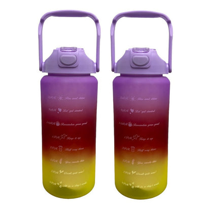 X2 Botella Deportiva Termo Agua 2 Lt Botellas Motivacionales