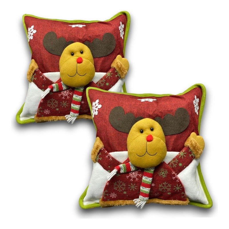 X2 Funda Cojin Navidad Fundas Navideñas Cojines Decorativos