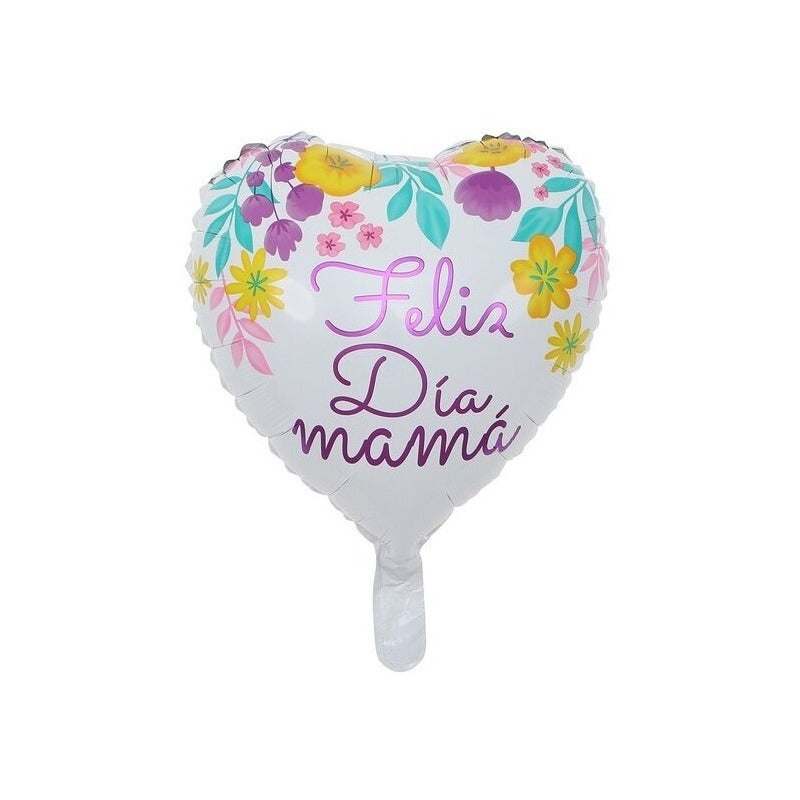 Pack X12 Globos Metalizados Feliz Dia Mama Dia De La Madre