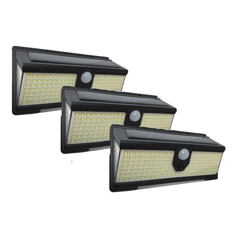 Pack X3 Foco Exterior Luz Led Solar Focos Solares 100w