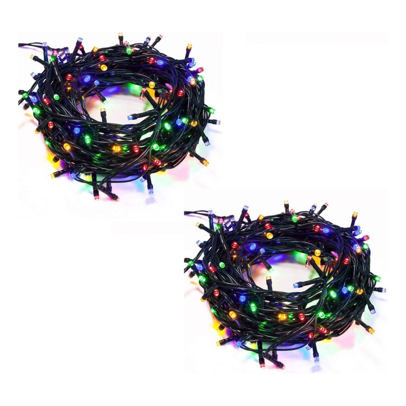 Pack X2 Luces Led Navidad Guirnalda Arbol Navidad 200led 13m