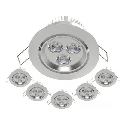 X5 Ampolleta Led Embutido Focos Led Embutidos Blanco Frio 3w