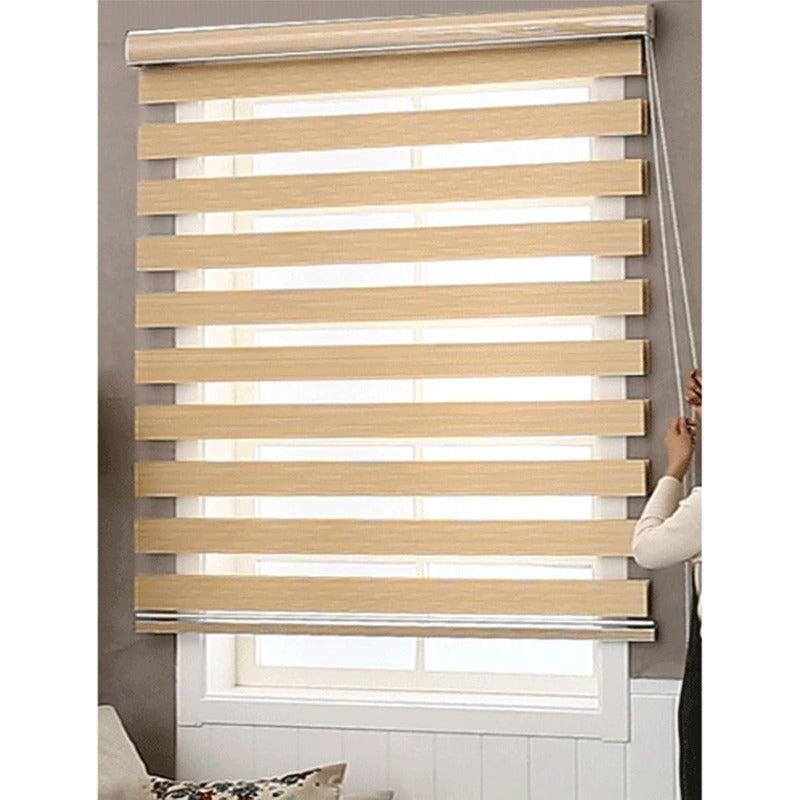 Cortina Roller Blackout Persianas Roller 120x200 Beige Liso