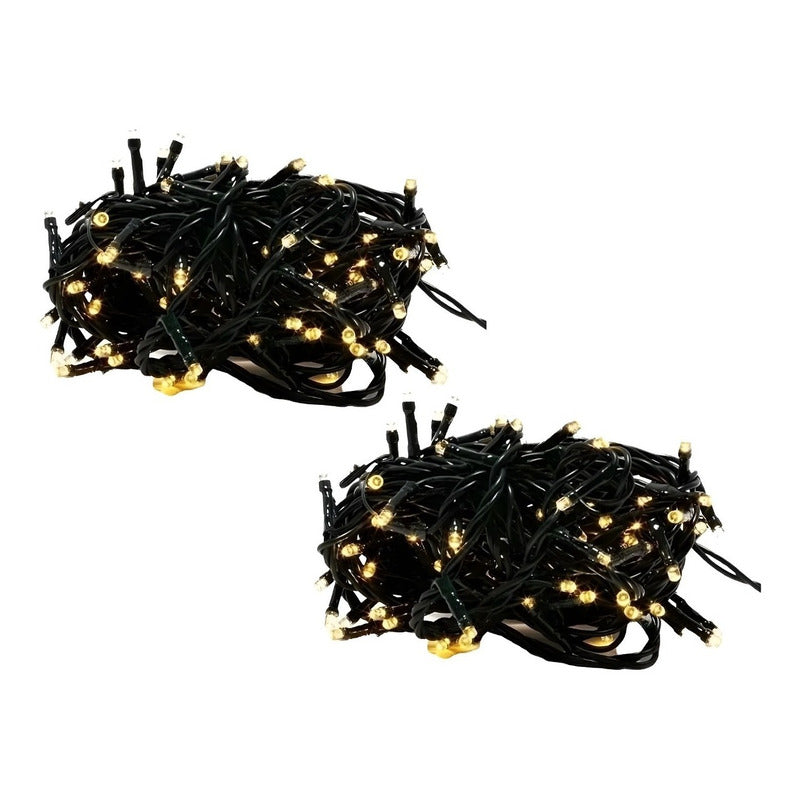 Pack X2 Luces Led Navidad Guirnalda Arbol Navidad 200led 13m