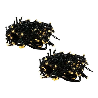 Pack X2 Luces Led Navidad Guirnalda Arbol Navidad 200led 13m