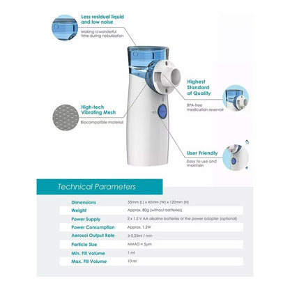 Nebulizador Portatil Nebulizador Asma Aerocamara Inhalador