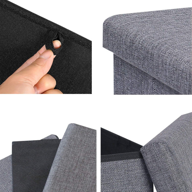 Banqueta Baul Puff Organizador Sofa Puff Asiento Plegable 31