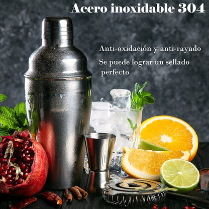 Set Cocteleria Barman Coctelera Profesional Utensilios Bar