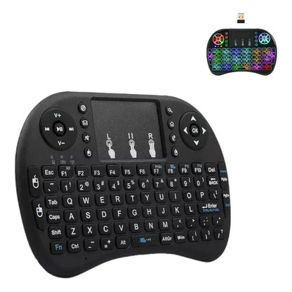 Mini Teclado Inalámbrico Con Luz Touchpad Smart Tv Pc 3006