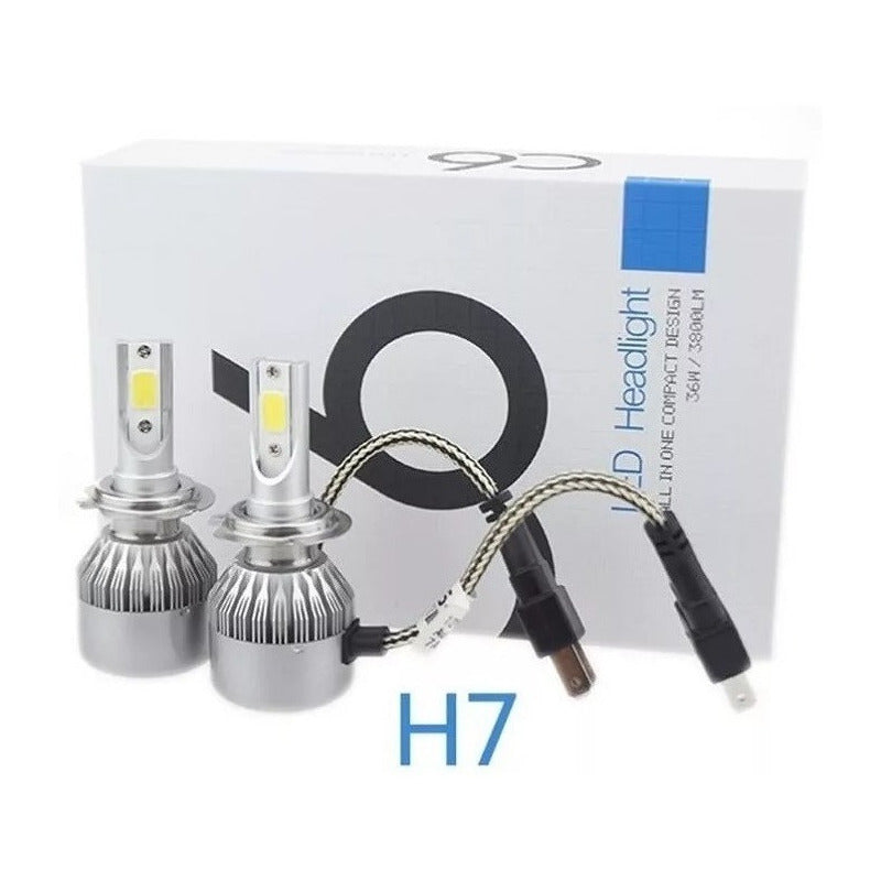 Pack X2 Kit Turbo Led Luces Led H7 Ampolleta Led Luz Led Aut