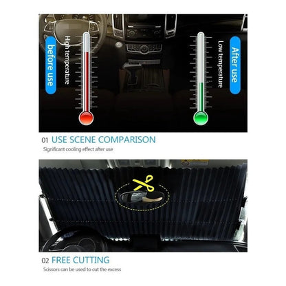 Parasol Retractil Tapa Sol Auto De Parabrisas Parasol Auto