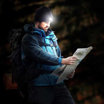 Gorros De Lana Hombre Mujer Gorro Invierno Luz Led Trekking