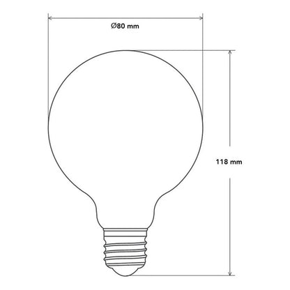 Ampolletas Vintage Ampolleta Led E27 Filamento Globo 4w G80