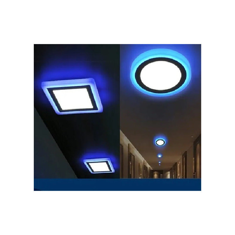 Plafon Techo Focos Led Interior Foco Led Sobrepuesto 18+6w Color Blanco Brillante