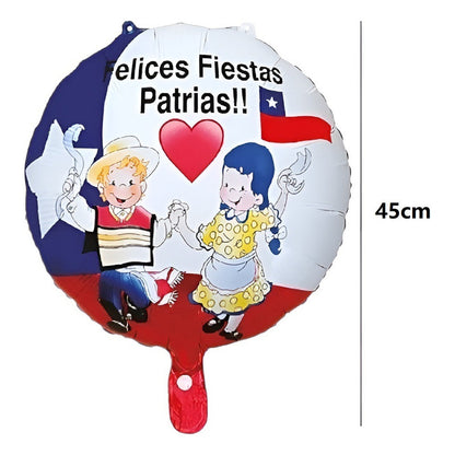 Set Decoracion Fiestas Patrias Globos Metalizados Arco Base Decoraciones  Chile Adornos Fechas Patrias Chilenas Qatarshop Globos Metalicos