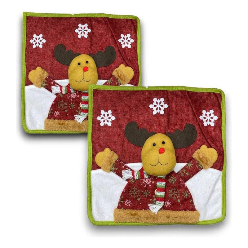 X2 Funda Cojin Navidad Fundas Navideñas Cojines Decorativos